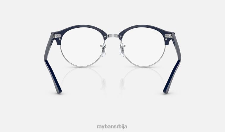 Ray-Ban цлуброунд оптицс P0HP1873 наочаре углачано плаво мушкарци