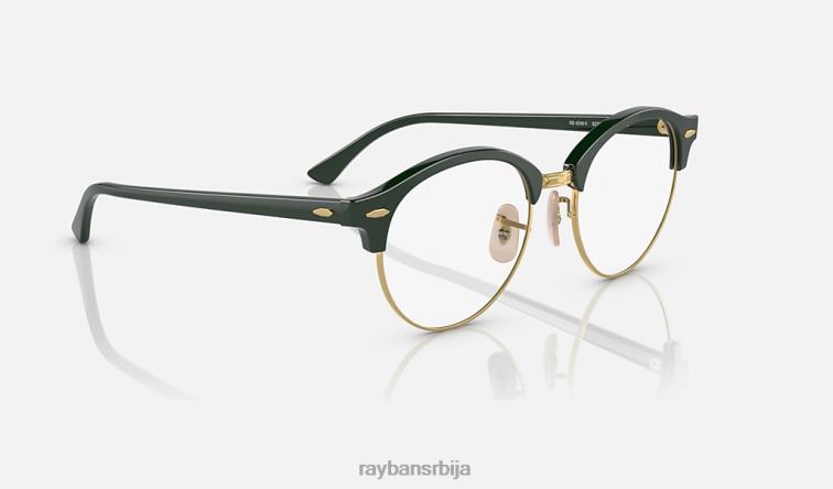Ray-Ban цлуброунд оптицс P0HP1874 наочаре углачано зелено мушкарци