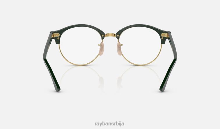 Ray-Ban цлуброунд оптицс P0HP1874 наочаре углачано зелено мушкарци