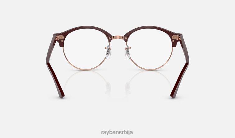 Ray-Ban цлуброунд оптицс P0HP1875 наочаре углачан бордо мушкарци