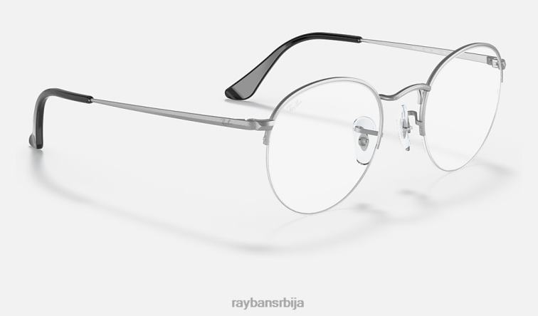 Ray-Ban округлог погледа P0HP1880 наочаре мат сребро мушкарци