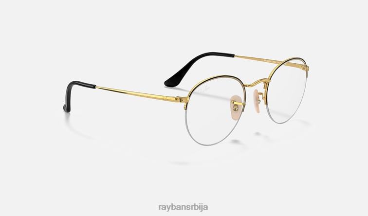 Ray-Ban округлог погледа P0HP1881 наочаре углачано црно на злату мушкарци