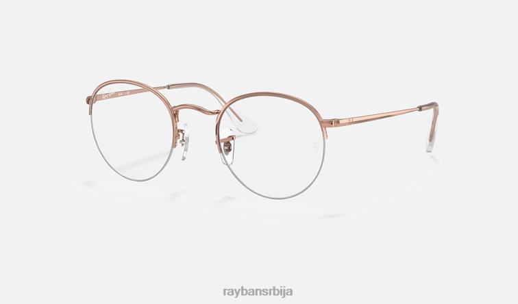 Ray-Ban округлог погледа P0HP1884 наочаре углачано ружичасто злато мушкарци