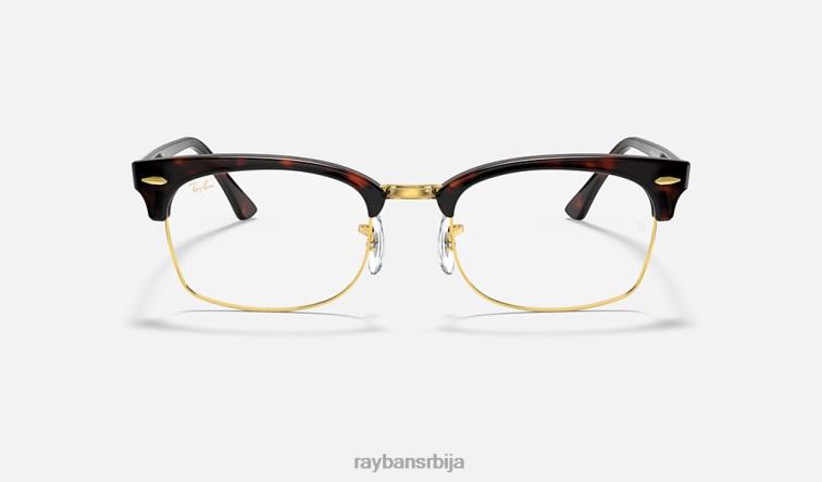 Ray-Ban цлубмастер квадратна оптика P0HP1889 наочаре углачана корњача мушкарци