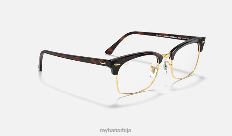 Ray-Ban цлубмастер квадратна оптика P0HP1889 наочаре углачана корњача мушкарци