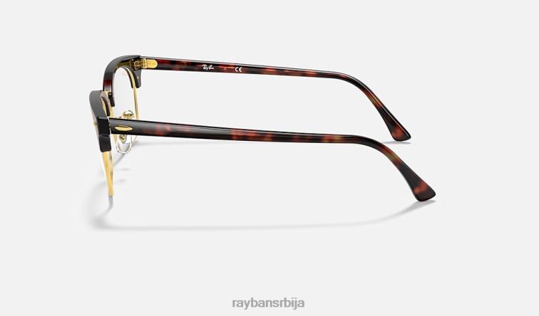 Ray-Ban цлубмастер квадратна оптика P0HP1889 наочаре углачана корњача мушкарци