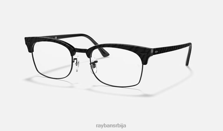 Ray-Ban цлубмастер квадратна оптика P0HP1890 наочаре углачана црна мушкарци