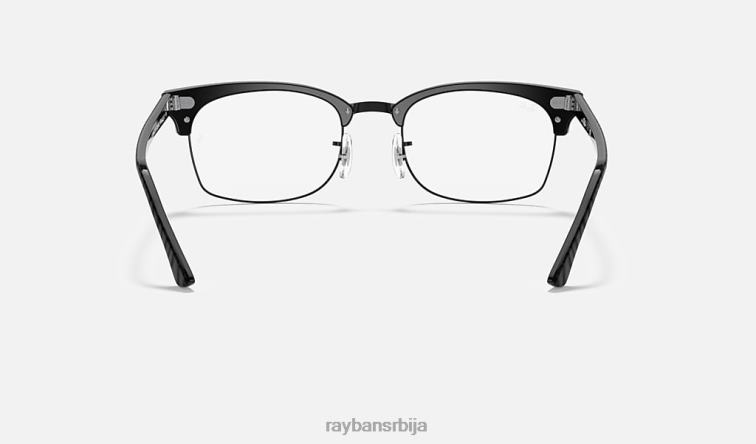 Ray-Ban цлубмастер квадратна оптика P0HP1890 наочаре углачана црна мушкарци