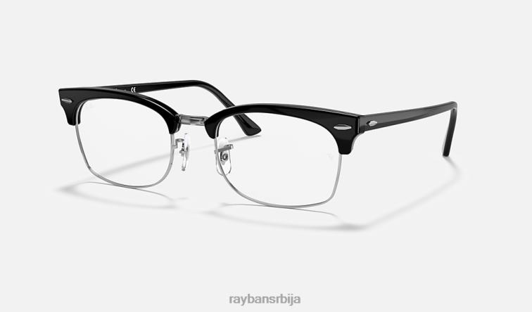 Ray-Ban цлубмастер квадратна оптика P0HP1891 наочаре углачана црна мушкарци