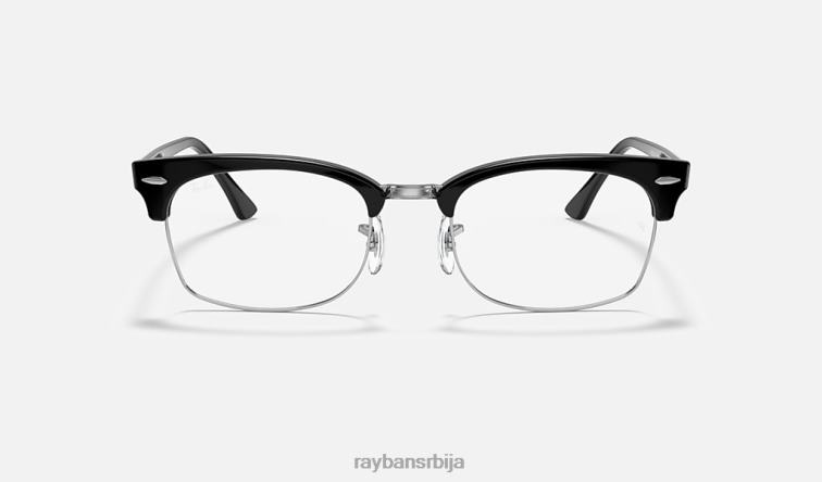 Ray-Ban цлубмастер квадратна оптика P0HP1891 наочаре углачана црна мушкарци