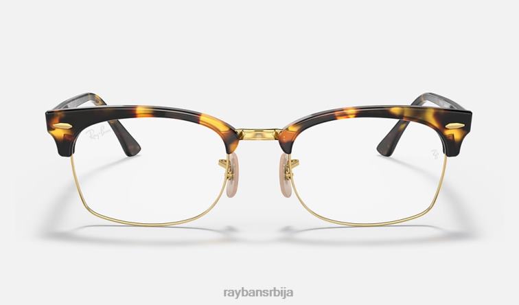 Ray-Ban цлубмастер квадратна оптика P0HP1895 наочаре углачана жута хавана мушкарци