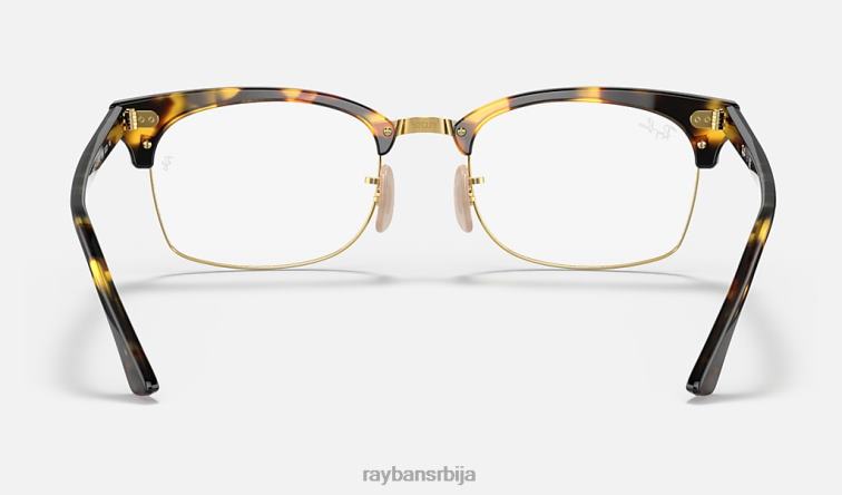 Ray-Ban цлубмастер квадратна оптика P0HP1895 наочаре углачана жута хавана мушкарци