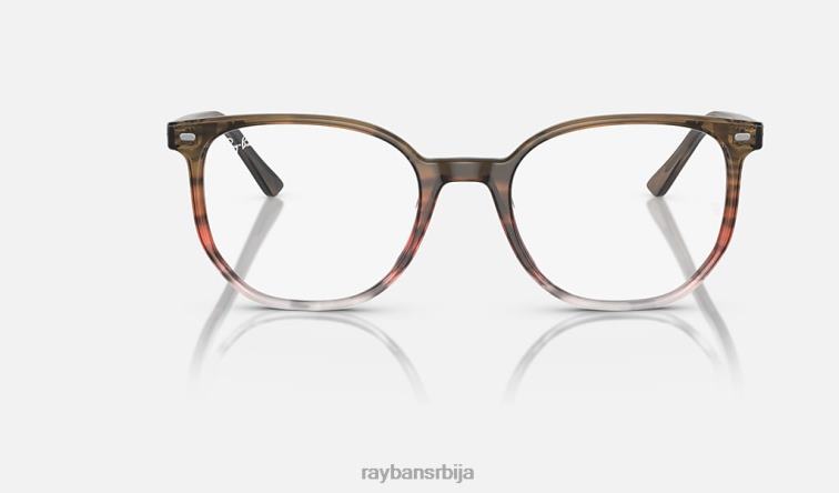 Ray-Ban еллиот оптицс P0HP1948 наочаре углачане пругасте смеђе/црвене мушкарци