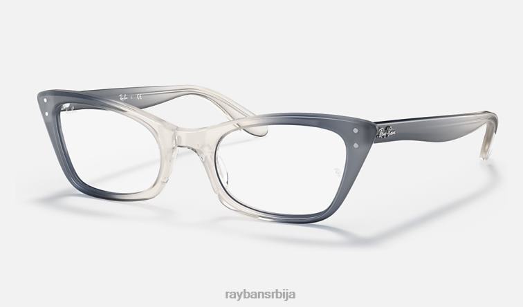 Ray-Ban лејди бербанк оптика P0HP1950 наочаре углачано провидно плаво мушкарци