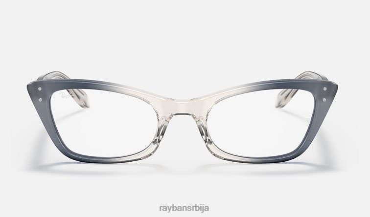 Ray-Ban лејди бербанк оптика P0HP1950 наочаре углачано провидно плаво мушкарци