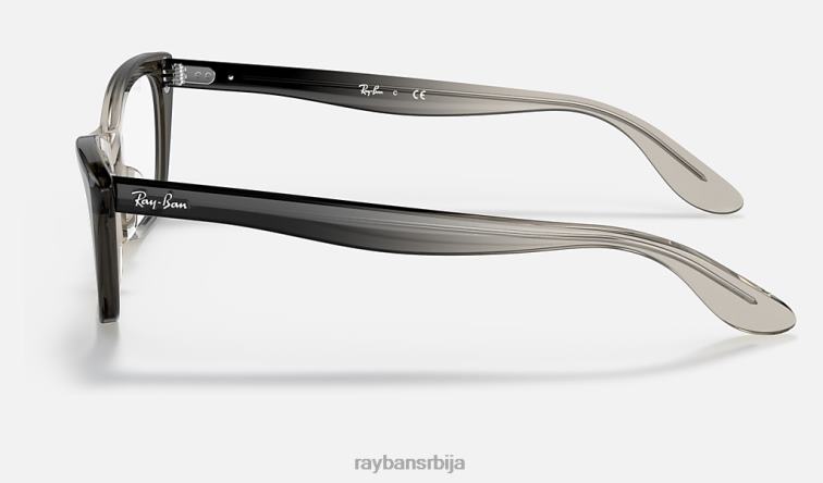 Ray-Ban лејди бербанк оптика P0HP1952 наочаре углачана провидно сива мушкарци