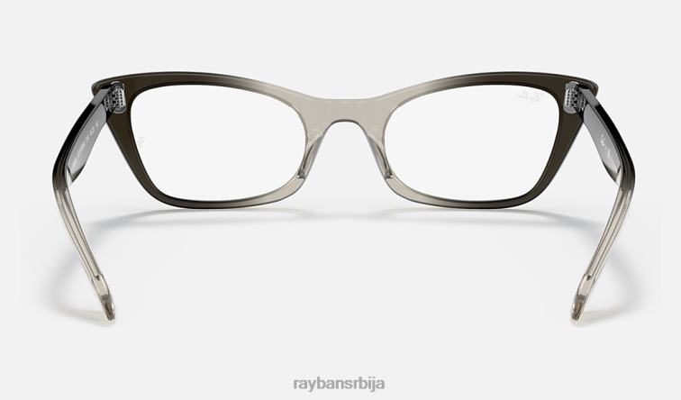 Ray-Ban лејди бербанк оптика P0HP1952 наочаре углачана провидно сива мушкарци