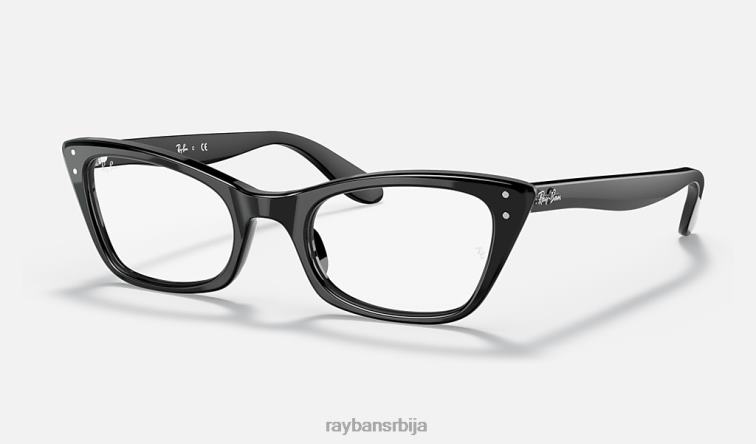 Ray-Ban лејди бербанк оптика P0HP1953 наочаре углачана црна мушкарци