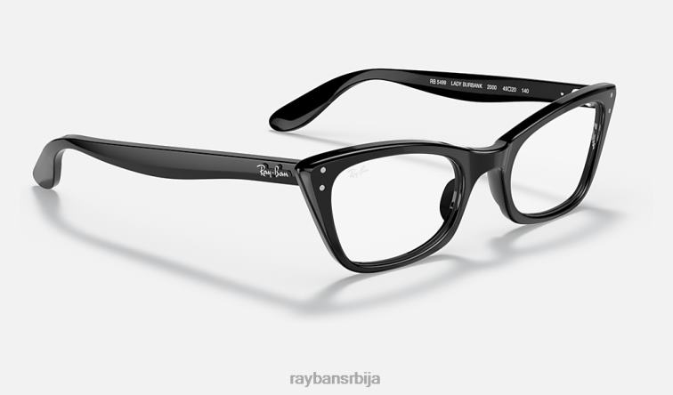 Ray-Ban лејди бербанк оптика P0HP1953 наочаре углачана црна мушкарци