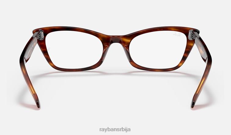 Ray-Ban лејди бербанк оптика P0HP1954 наочаре углачана пругаста хавана мушкарци