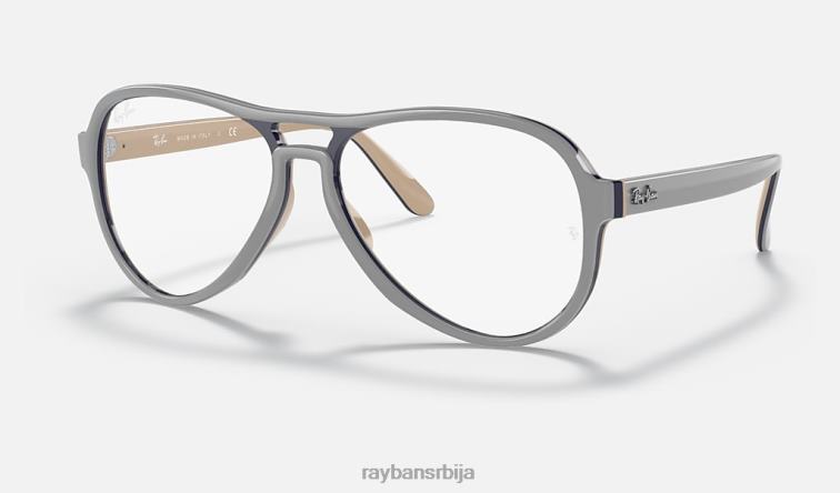 Ray-Ban вагабундска оптика P0HP1963 наочаре углачан светло сив мушкарци