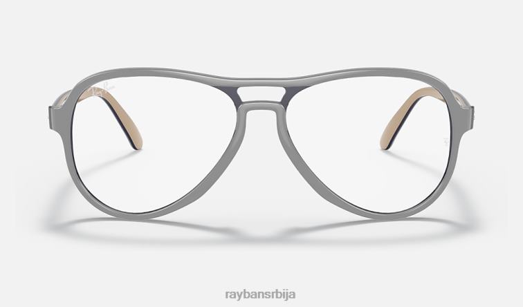 Ray-Ban вагабундска оптика P0HP1963 наочаре углачан светло сив мушкарци