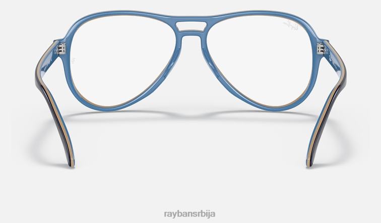 Ray-Ban вагабундска оптика P0HP1964 наочаре углачано плаво мушкарци