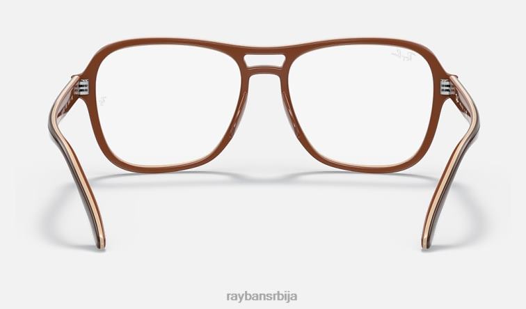 Ray-Ban државна бочна оптика P0HP2016 наочаре углачан тамносмеђи мушкарци