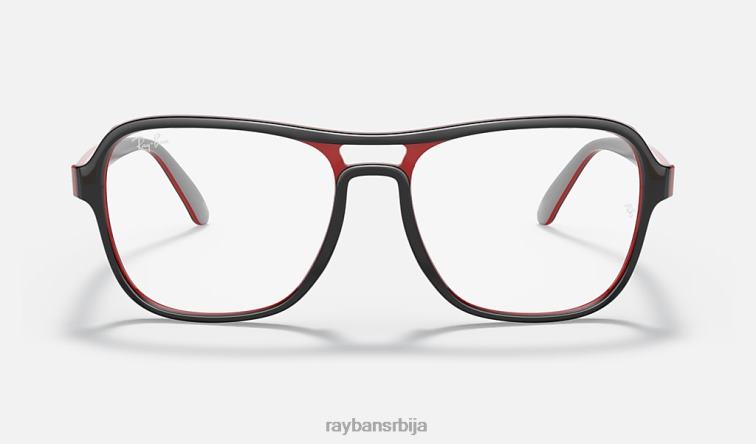 Ray-Ban државна бочна оптика P0HP2017 наочаре углачана црна мушкарци