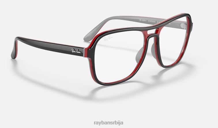 Ray-Ban државна бочна оптика P0HP2017 наочаре углачана црна мушкарци