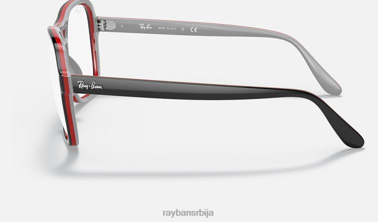 Ray-Ban државна бочна оптика P0HP2017 наочаре углачана црна мушкарци