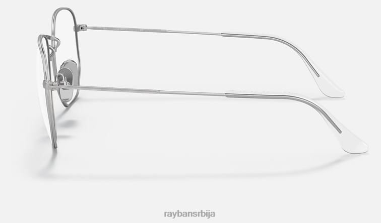 Ray-Ban хексагонална титанијумска оптика P0HP2068 наочаре углачано сребро мушкарци