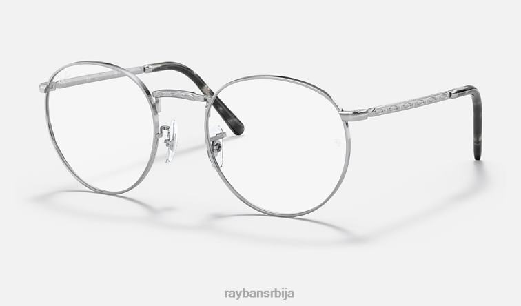 Ray-Ban нова округла оптика P0HP2090 наочаре углачано сребро мушкарци