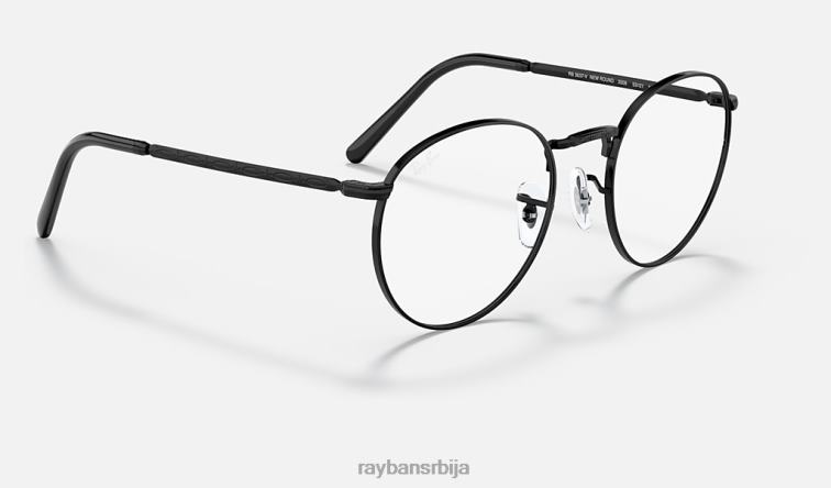 Ray-Ban нова округла оптика P0HP2091 наочаре углачана црна мушкарци