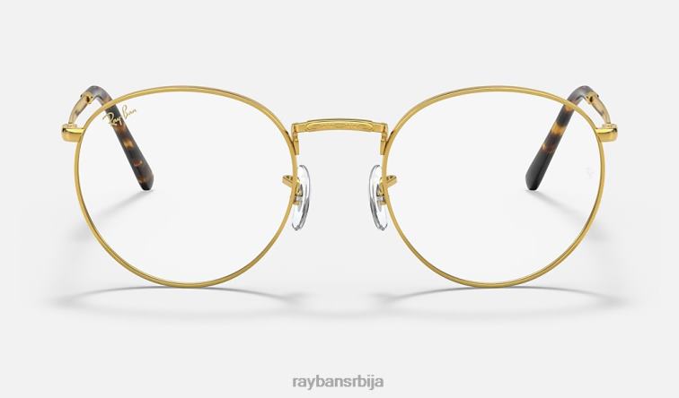 Ray-Ban нова округла оптика P0HP2092 наочаре углачано злато мушкарци
