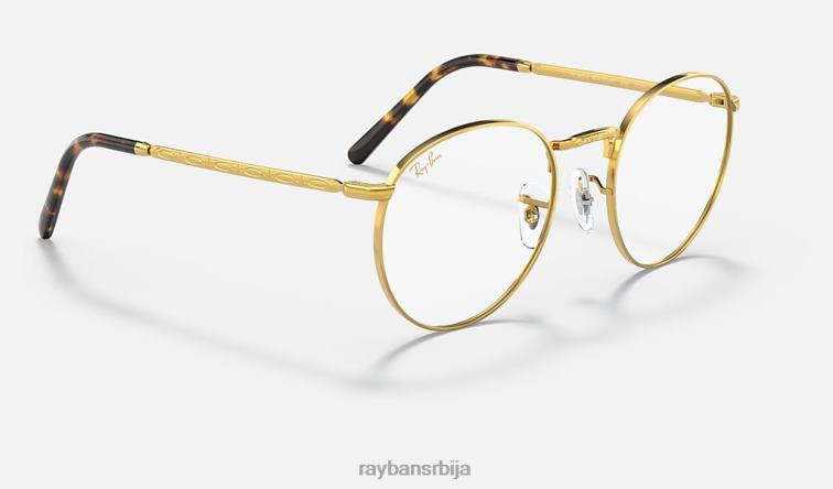 Ray-Ban нова округла оптика P0HP2092 наочаре углачано злато мушкарци