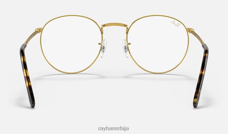 Ray-Ban нова округла оптика P0HP2092 наочаре углачано злато мушкарци