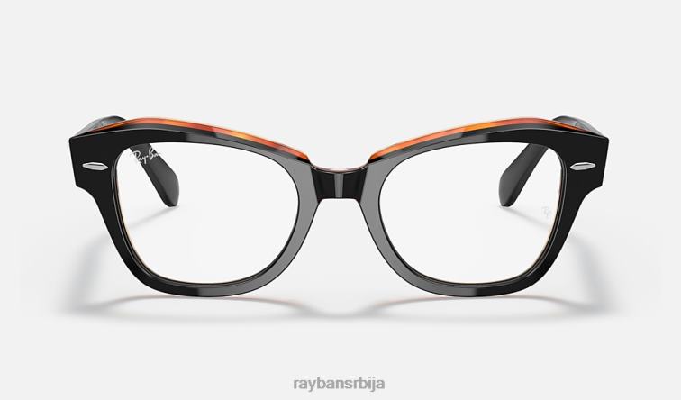 Ray-Ban државна улична оптика P0HP2129 наочаре углачано црно на браон мушкарци