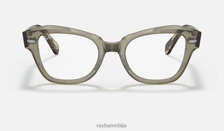 Ray-Ban државна улична оптика P0HP2131 наочаре углачана провидна зелена мушкарци