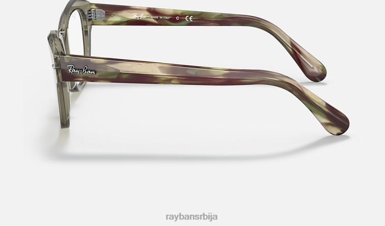 Ray-Ban државна улична оптика P0HP2131 наочаре углачана провидна зелена мушкарци