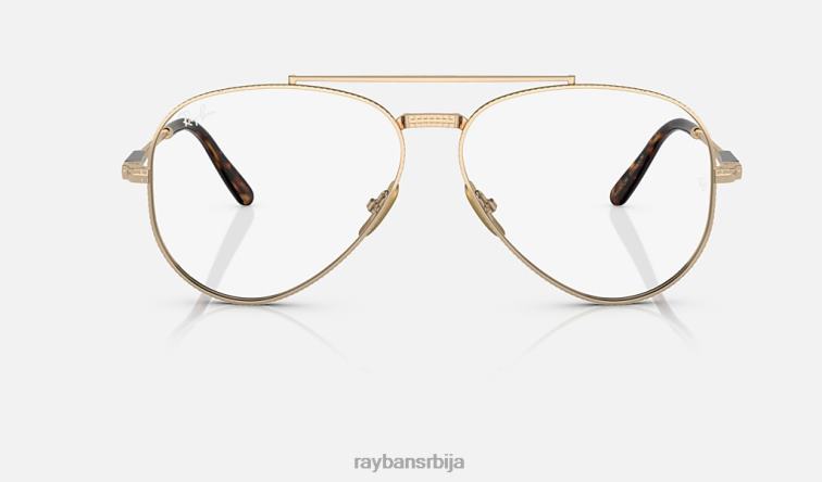 Ray-Ban авиатор ии титанијумска оптика P0HP2145 наочаре углачано злато мушкарци