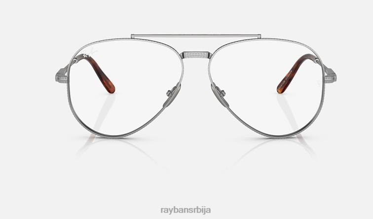 Ray-Ban авиатор ии титанијумска оптика P0HP2146 наочаре углачано сребро мушкарци