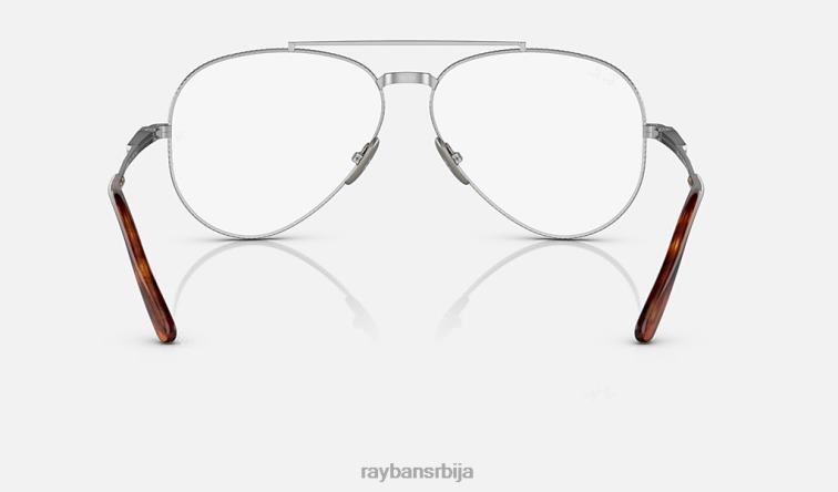 Ray-Ban авиатор ии титанијумска оптика P0HP2146 наочаре углачано сребро мушкарци