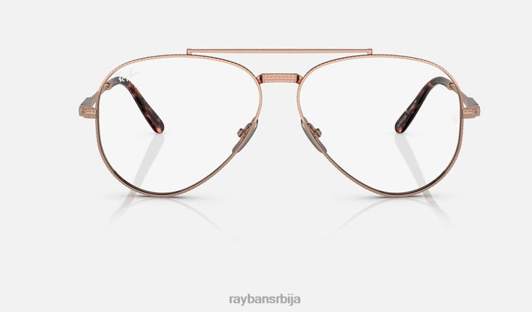 Ray-Ban авиатор ии титанијумска оптика P0HP2147 наочаре углачано ружичасто злато мушкарци