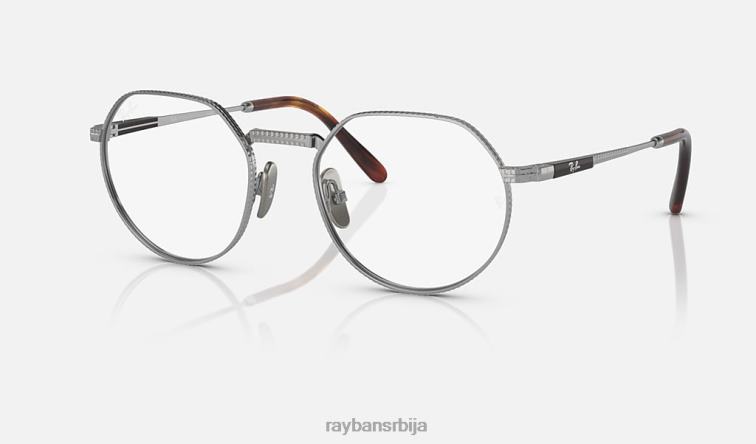 Ray-Ban јацк ии титанијумска оптика P0HP2151 наочаре углачано сребро мушкарци