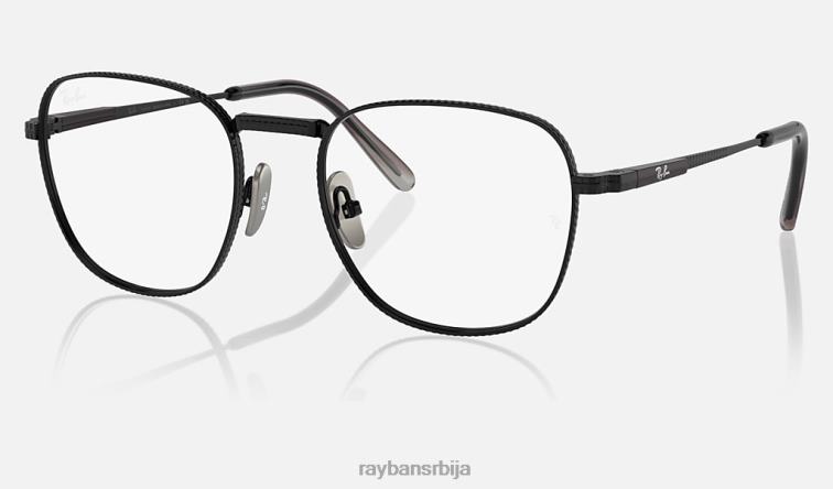 Ray-Ban франк ии титанијумска оптика P0HP2157 наочаре углачана црна мушкарци