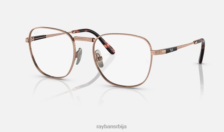Ray-Ban франк ии титанијумска оптика P0HP2158 наочаре углачано ружичасто злато мушкарци