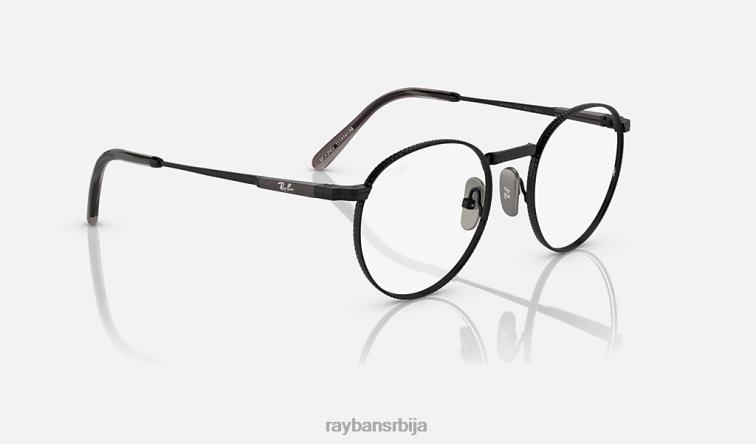 Ray-Ban роунд ии титанијумска оптика P0HP2162 наочаре углачана црна мушкарци
