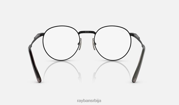 Ray-Ban роунд ии титанијумска оптика P0HP2162 наочаре углачана црна мушкарци