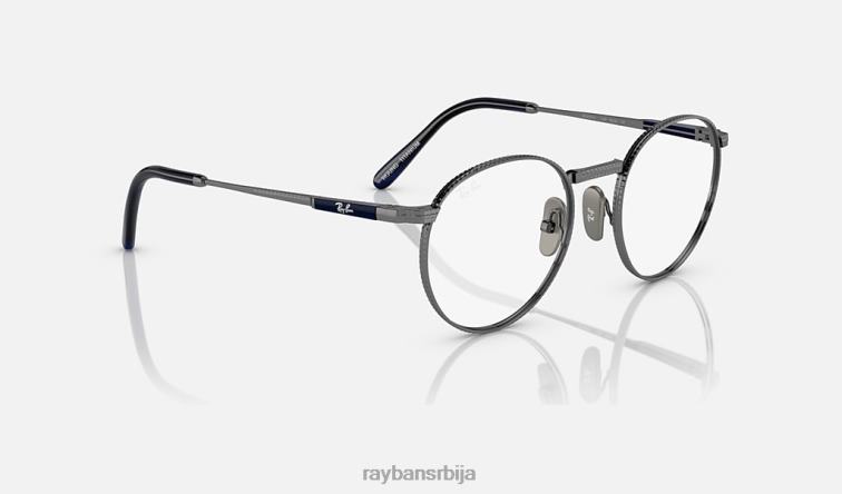 Ray-Ban роунд ии титанијумска оптика P0HP2164 наочаре углачан гунметал мушкарци